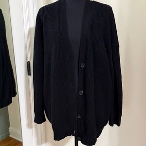 Jenni Kayne Oversized 100% Cashmere Black CocoonCardigan